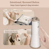 Pack & Press™ pump with recessed button design to prevent accidental in-bag activation